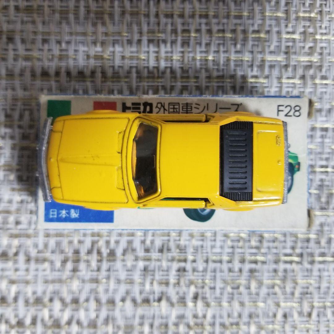 トミカ　青箱　No.F28 フィアットX1/9　イエロー　日本製