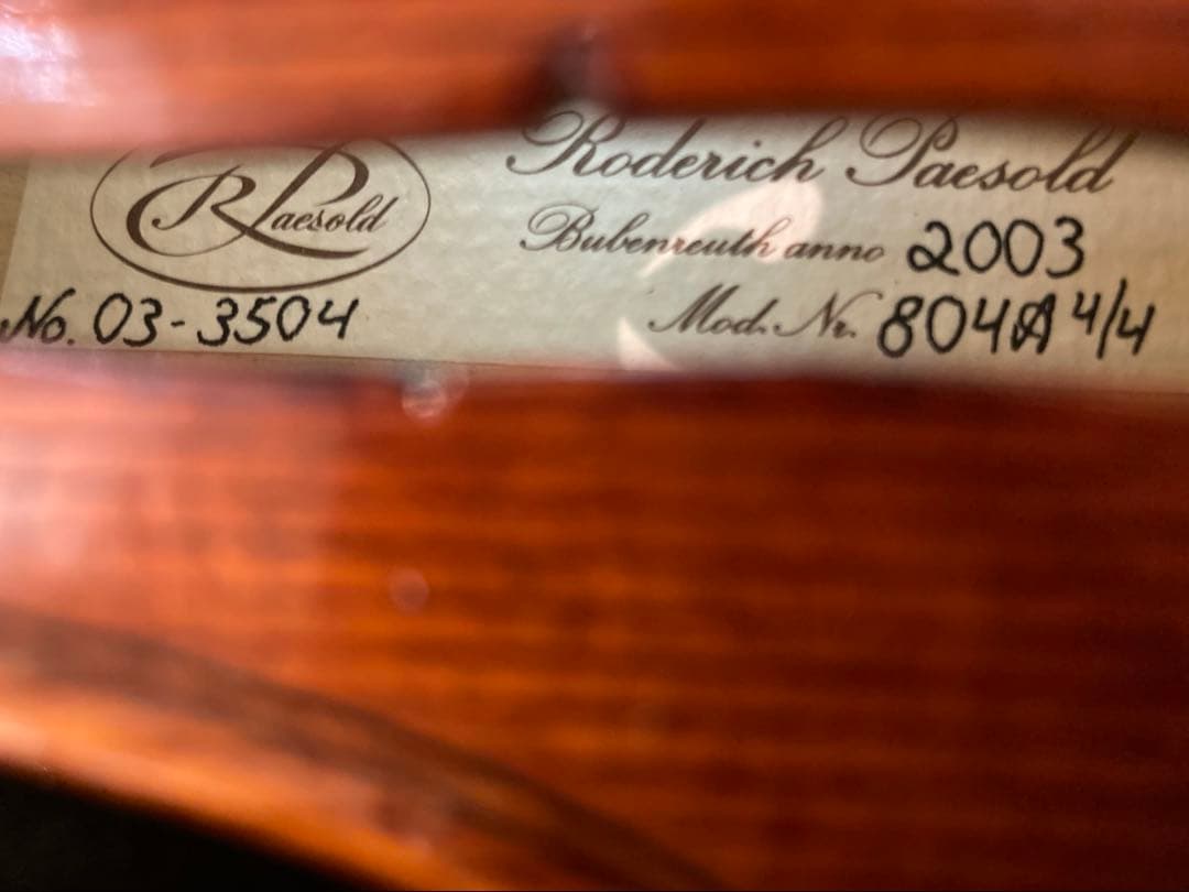 【銘器】R.Paesold No.804A バイオリン 4/4
