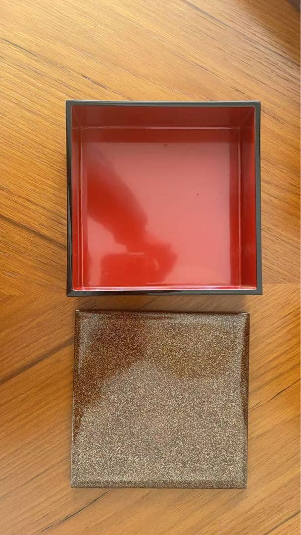 蒔絵 五段重箱 収納箱付 変わり形 菱形・三角皿 組重 漆器 古美術 木製