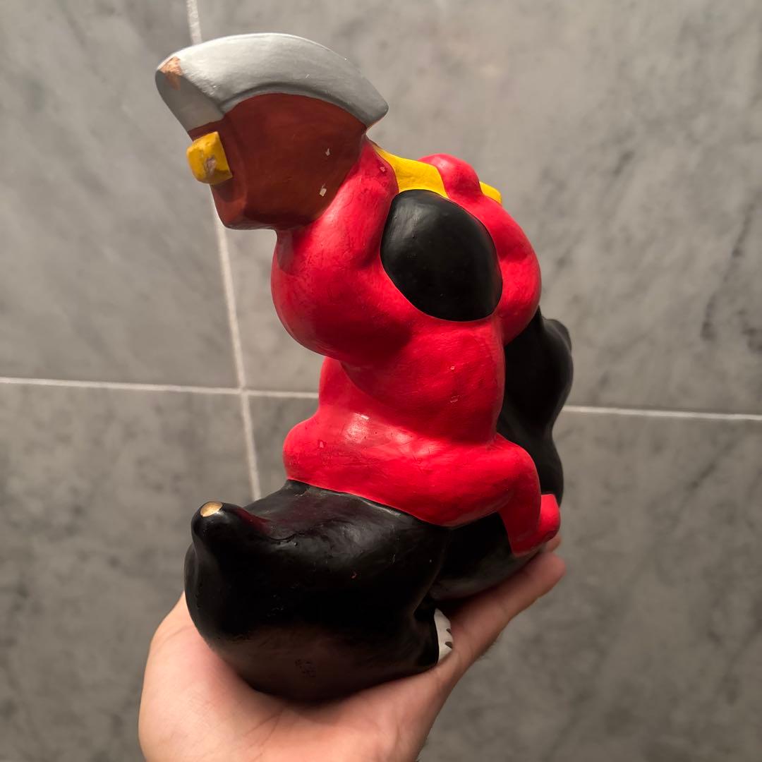 郷土玩具 秋田 民藝　中山土人形 美しい色彩と手仕事の「熊乗り金太郎」