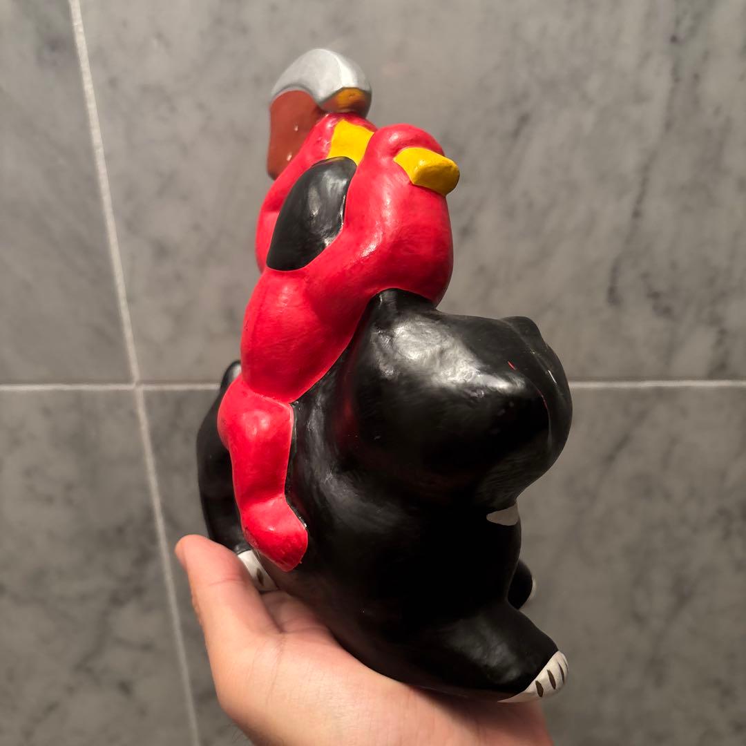 郷土玩具 秋田 民藝　中山土人形 美しい色彩と手仕事の「熊乗り金太郎」