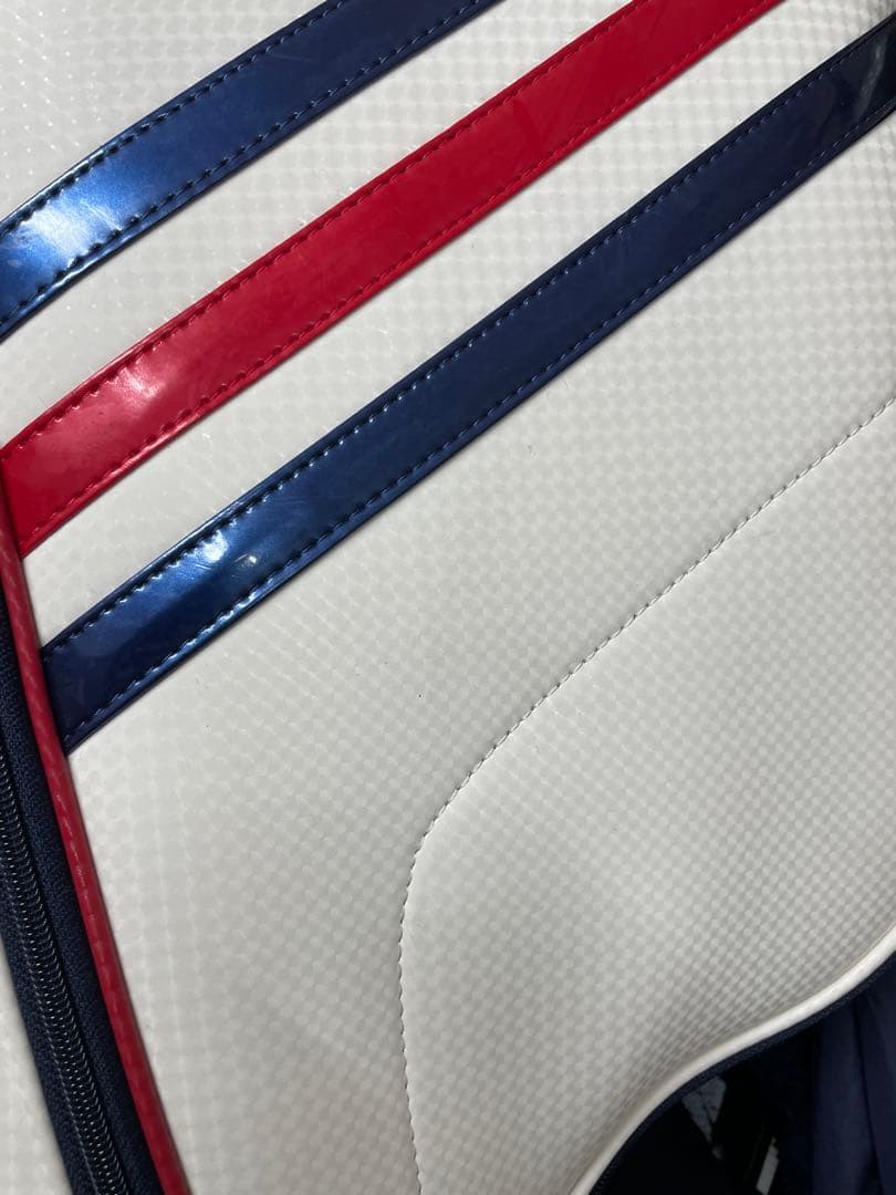 adidas ゴルフバッグ 1949年モデル ホワイト/ネイビー/レッド