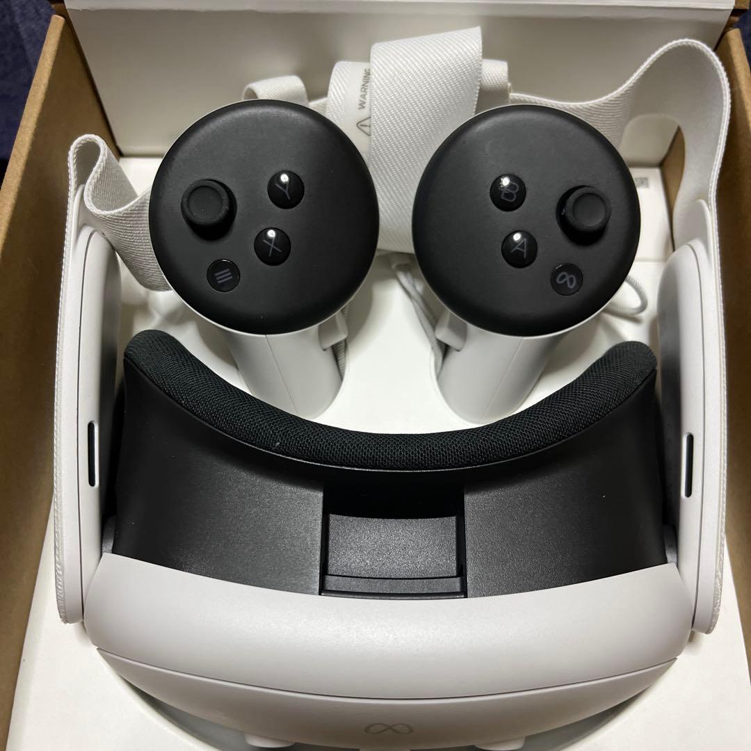  Quest 3 128GB+リンクケーブル、ヘッドストラップ