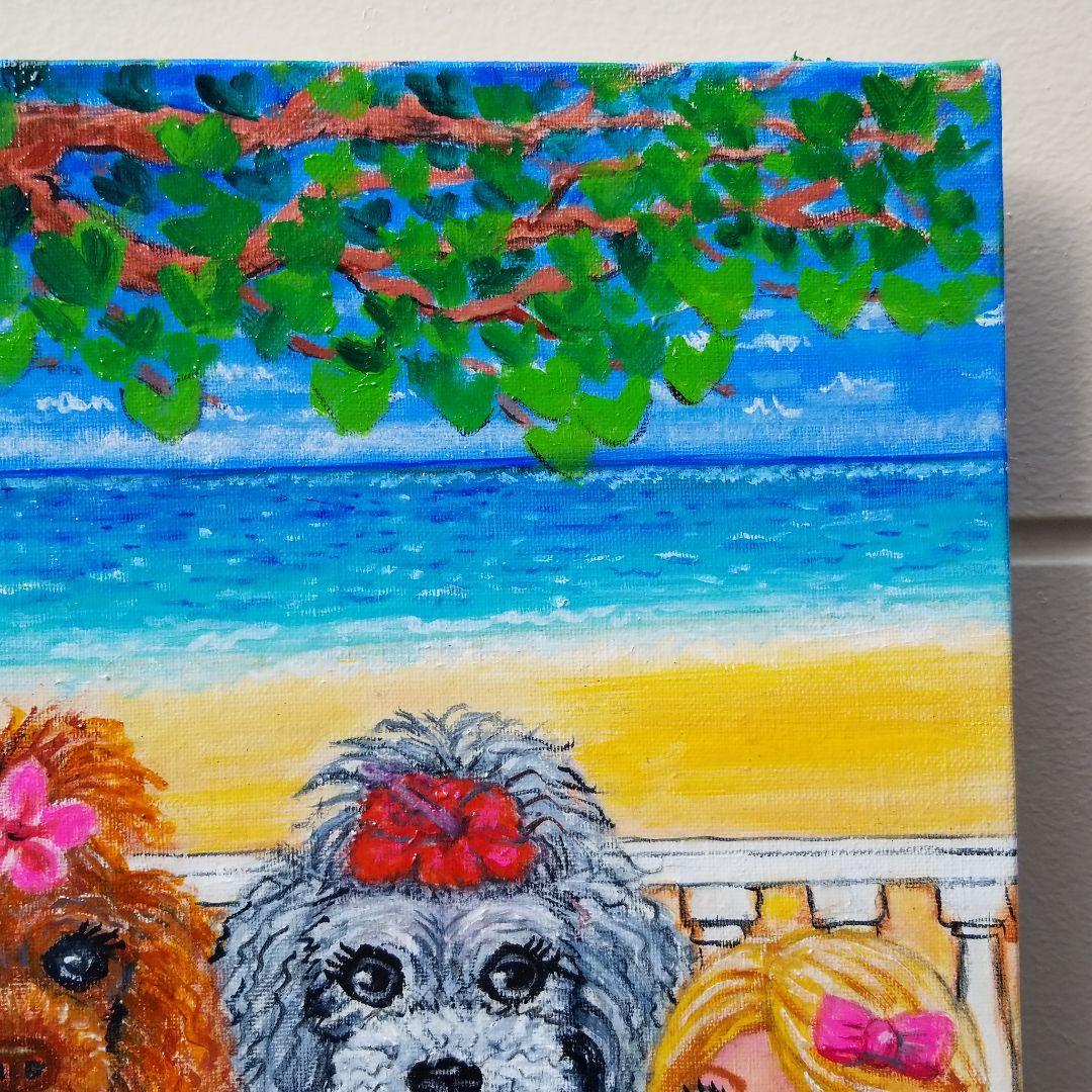 油絵　マミ　ハワイのハウツリーラナイCafeで