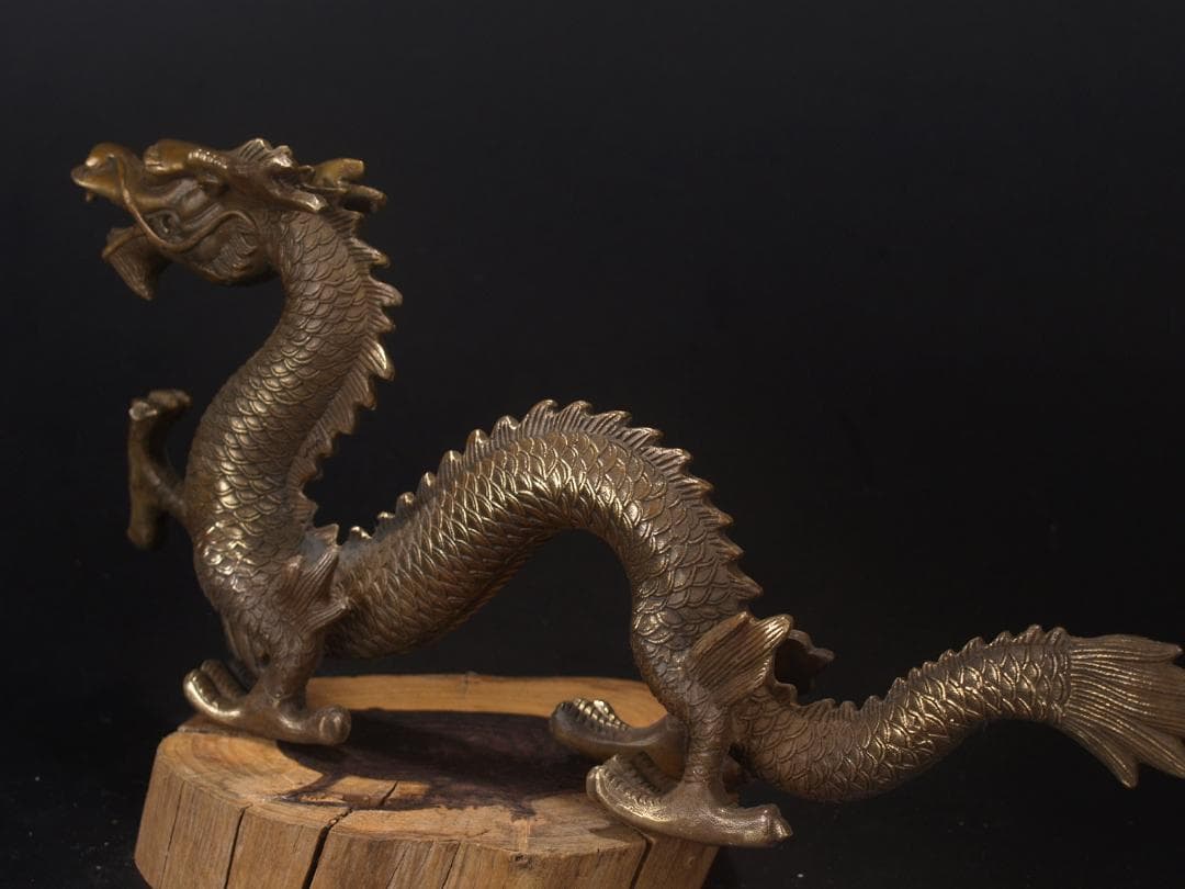 骨董市仕入れ　中国清時代の置物　ヤモリ　縁起物　骨董品 AK883A6-3