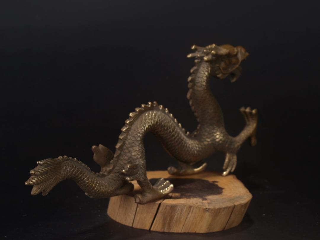 骨董市仕入れ　中国清時代の置物　ヤモリ　縁起物　骨董品 AK883A6-3