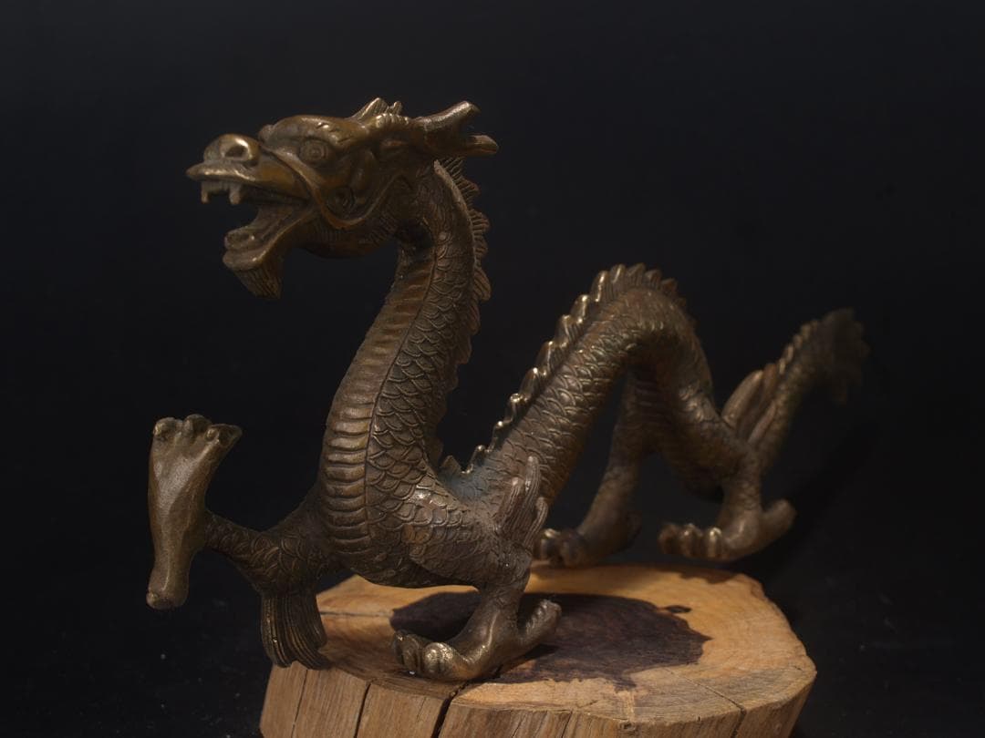 骨董市仕入れ　中国清時代の置物　ヤモリ　縁起物　骨董品 AK883A6-3