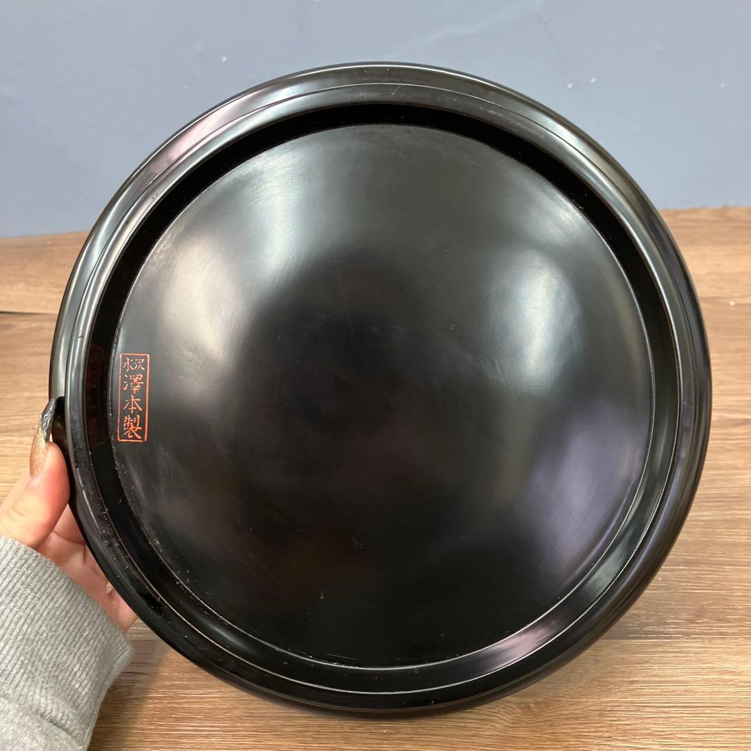 D-5 昭和レトロ 伝統工芸 漆器 菓子鉢 菓子器 2点セット 水澤木製