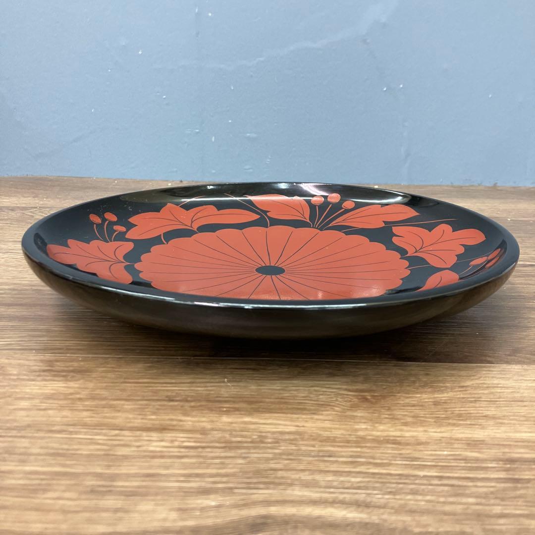 D-5 昭和レトロ 伝統工芸 漆器 菓子鉢 菓子器 2点セット 水澤木製