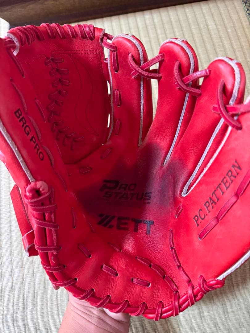 ZETT 硬式グローブ SHIMIZU 赤