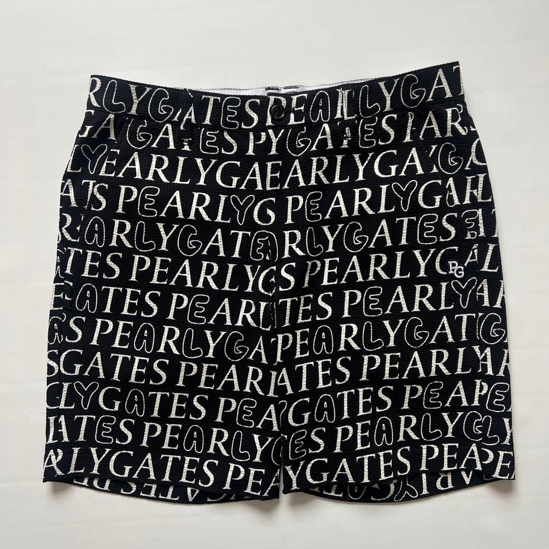 PEARLY GATES パーリーゲイツ　総柄　ハーフパンツ　メンズ　ロゴ　L