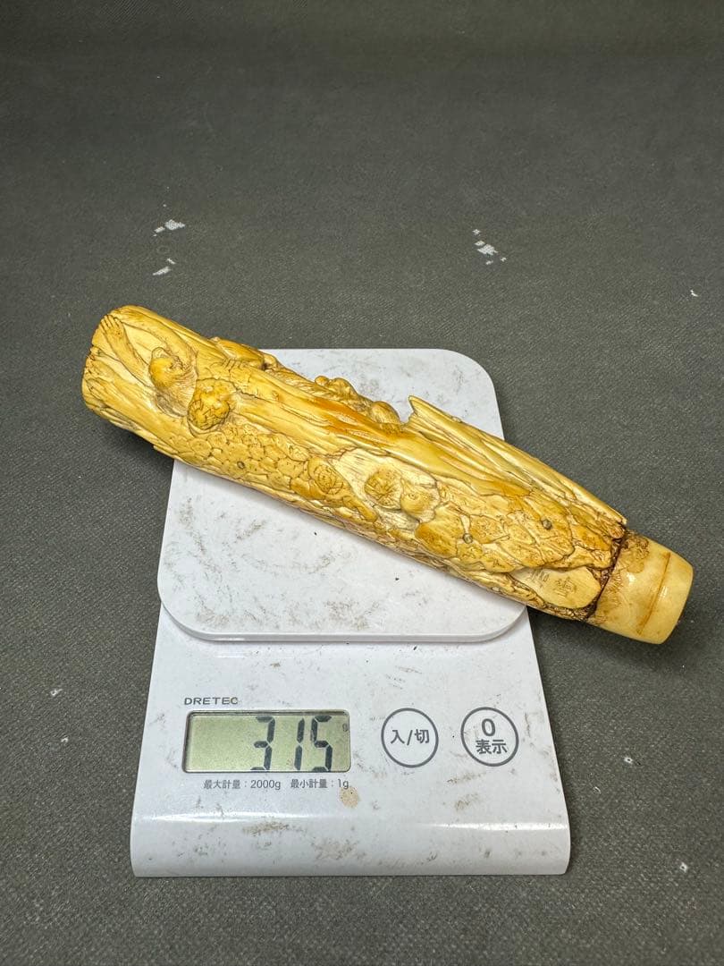 江戸時代　時代　鯨歯風　天然素材　喫煙具　煙管 パイプ　骨董アンティーク