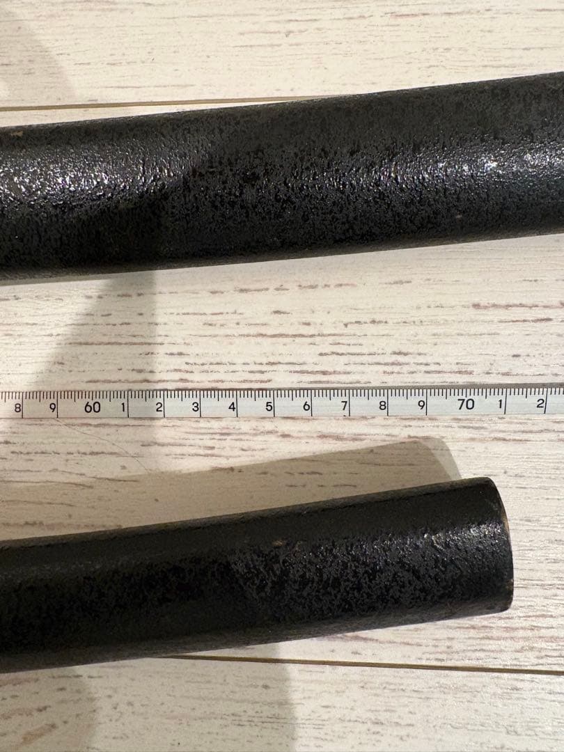 模造刀 黒鞘・黒柄 約105cm 約70cm 2本セット