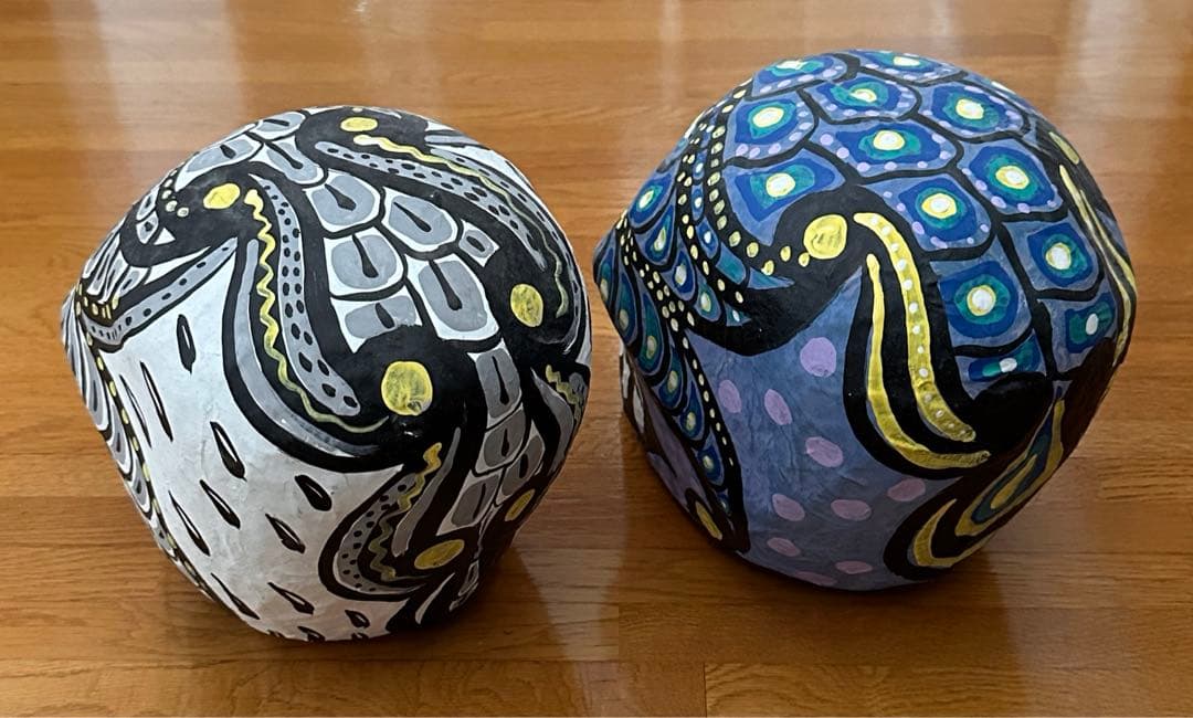 メキシカンスカルオブジェセット　ハンドメイドカラベラ　一点物