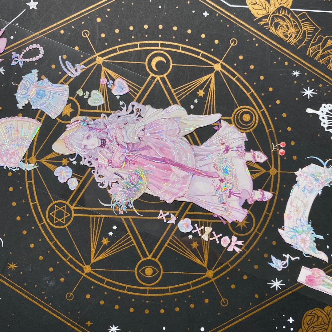 【9238】海外　マステ　中古巻　貝殻光マスキングテープ　人物系　女の子残量多め