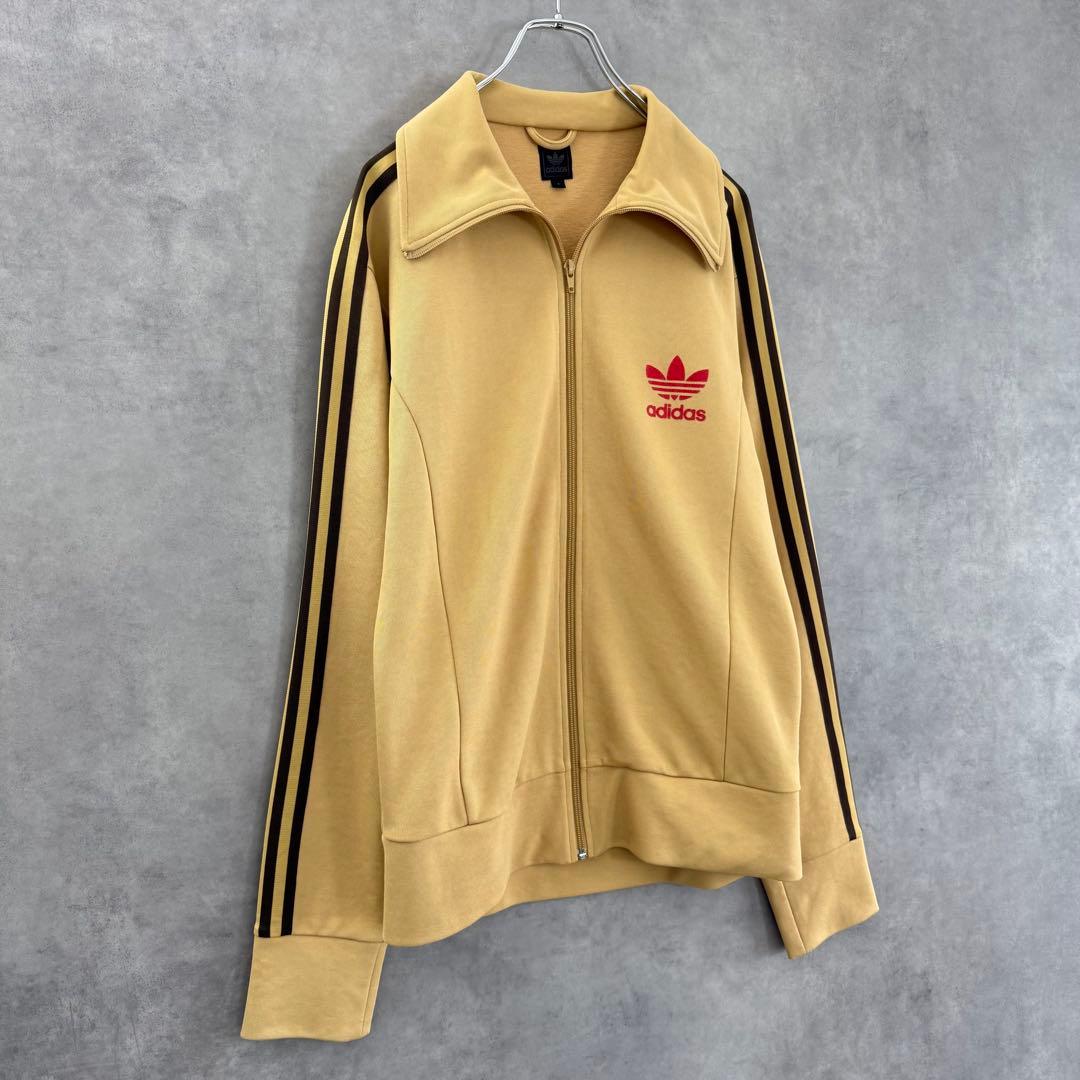 00s old adidas アディダストラックジャケット ベージュ×ブラウンL