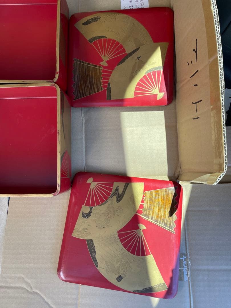 重箱　蒔絵　扇子　江戸時代　兎