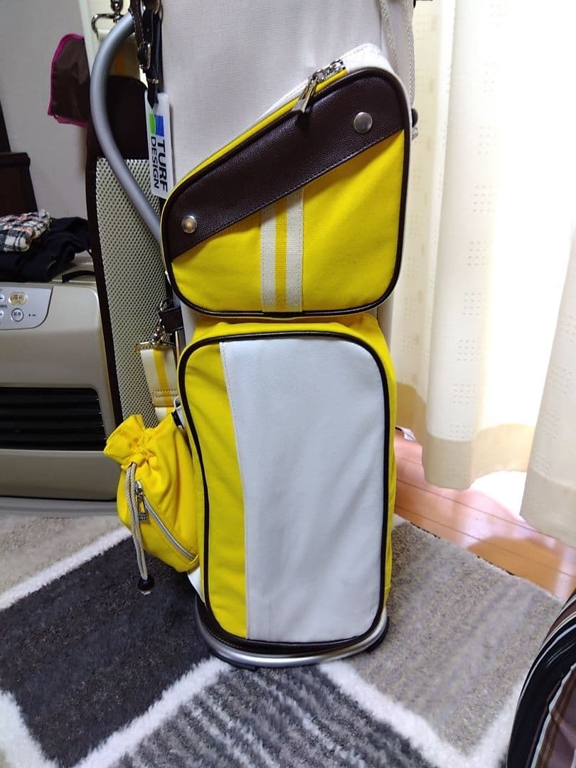 ターフデザイン　キャディバッグ　イエロー×グレー