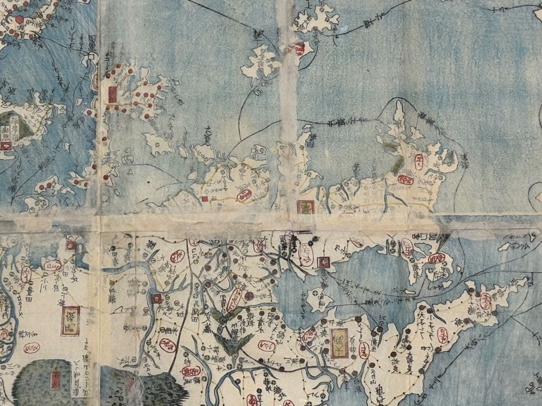 「九州九ヶ国之絵図」文化十年刊 1舗|古地図 江戸時代 和本 薩摩 肥前 豊前