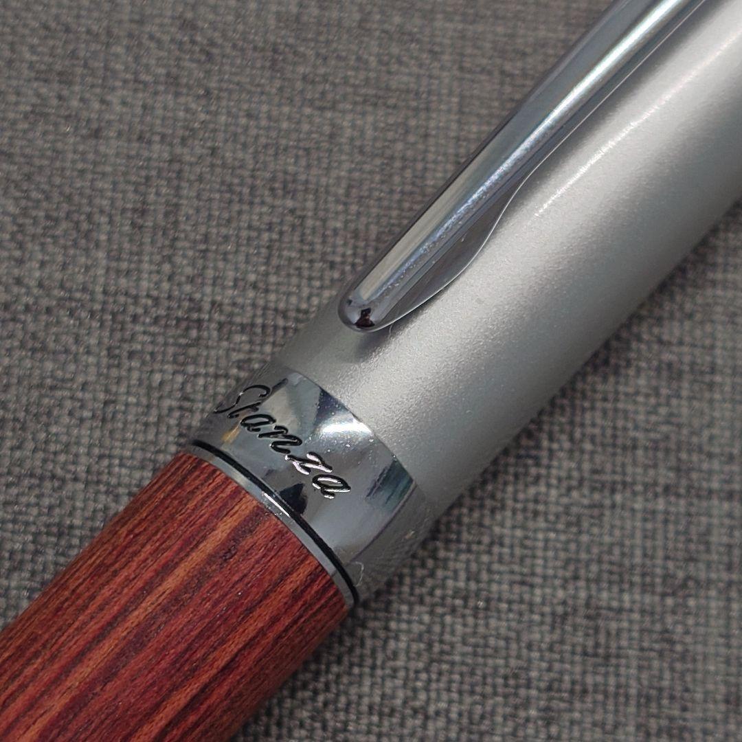 パイロット　スタンザ　木軸　ディープレッド