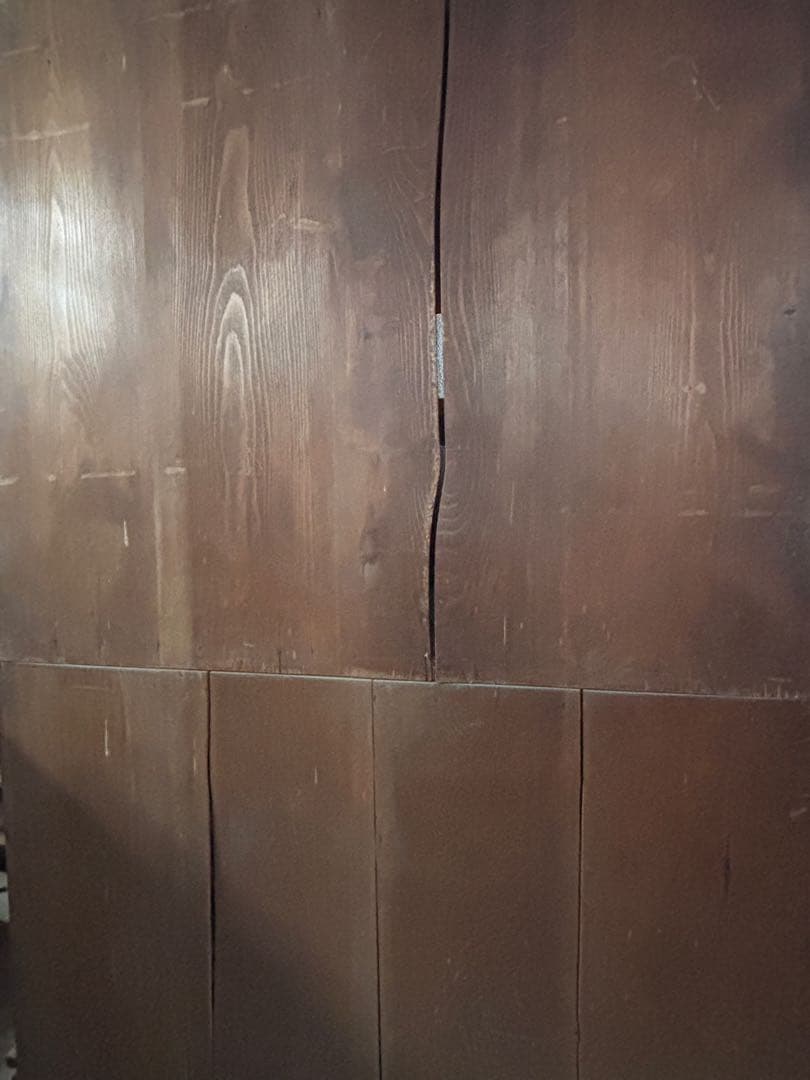 古い水屋箪笥　食器棚　ガラス棚　本棚　ガラスケース　箪笥 和家具　天然木