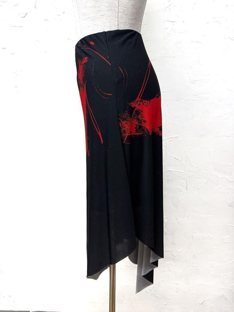 【ラテン】新品　黒　ツーピース　ドルマンセットアップ　赤黒　ｒ759