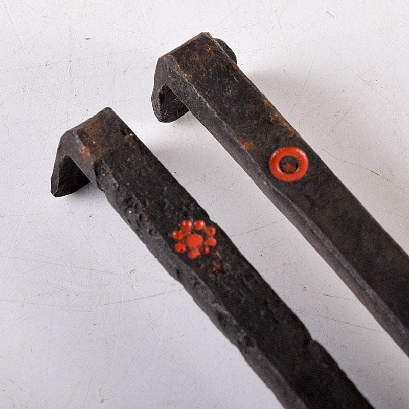 茶道具　木村清五郎造　銅製　火箸　共箱　鉄製など　3点まとめて　C　7317