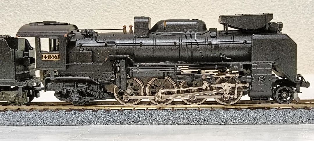 HOゲージ 天賞堂アダチ Ｄ51重装備蒸気機関車、メンテナンス済