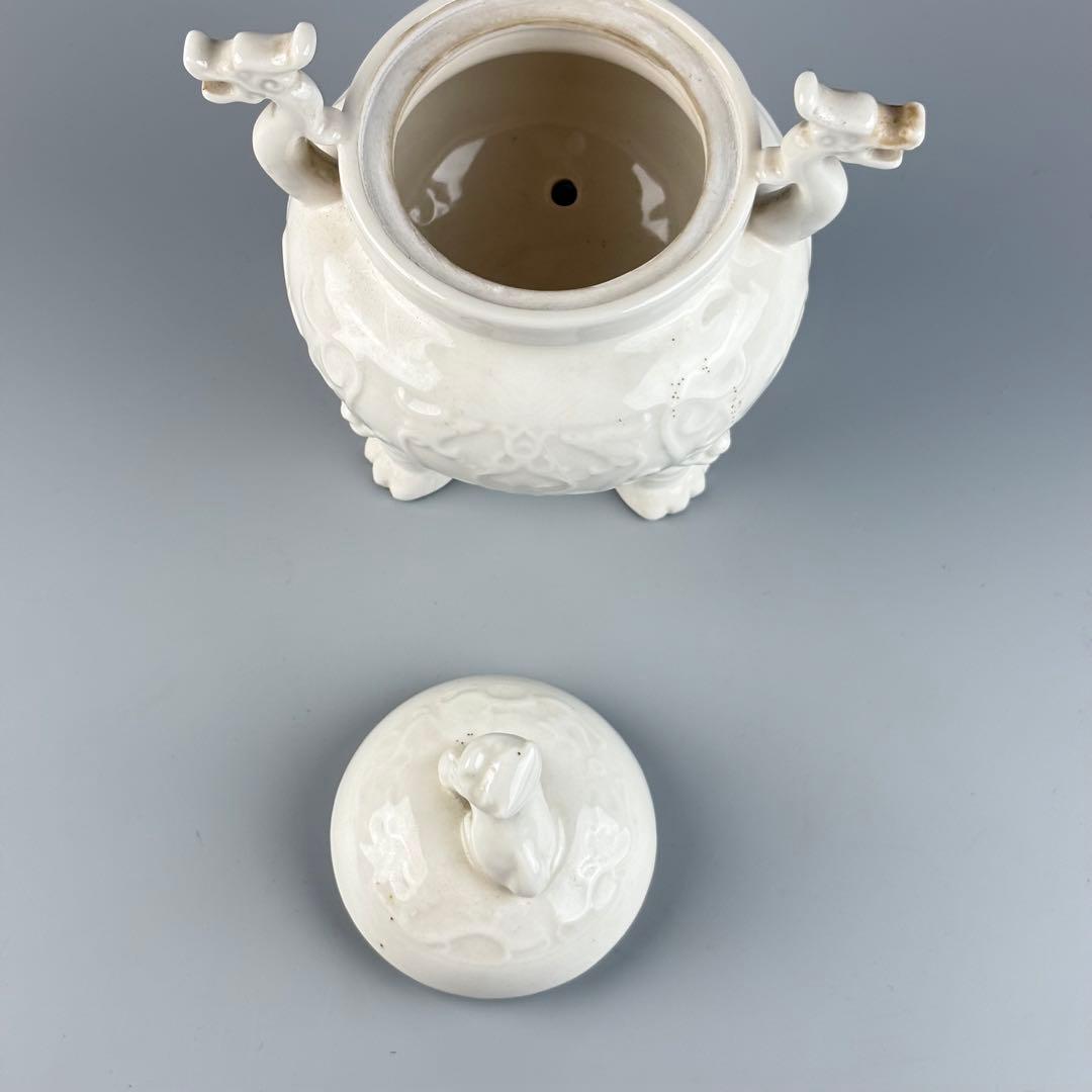 中国　白磁 香炉 三足炉