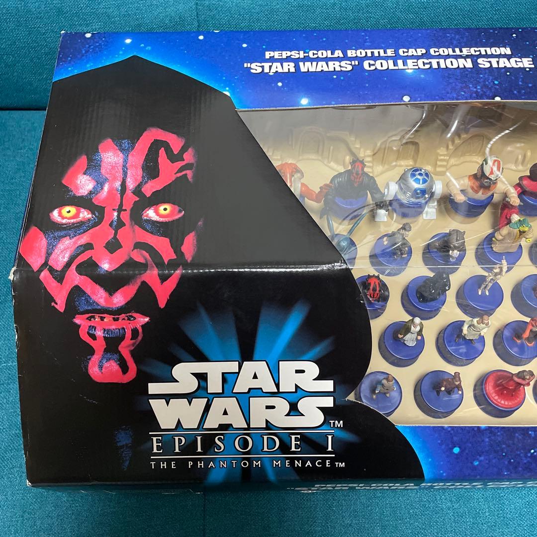 スターウォーズ エピソード1ボトルキャップ フルコンプ コレクションステージ付き