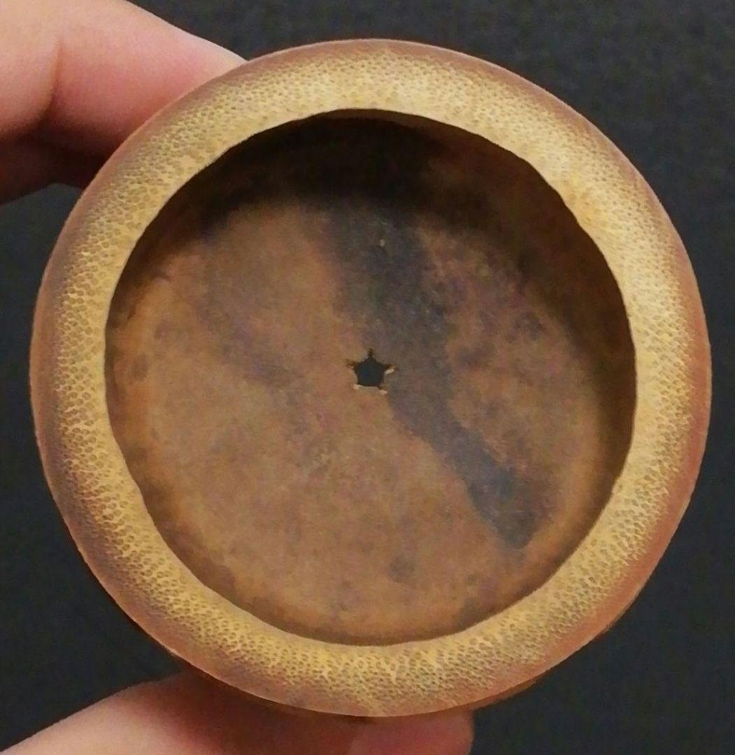 川上閑雪書付　竹　蓋置　共箱　茶道具