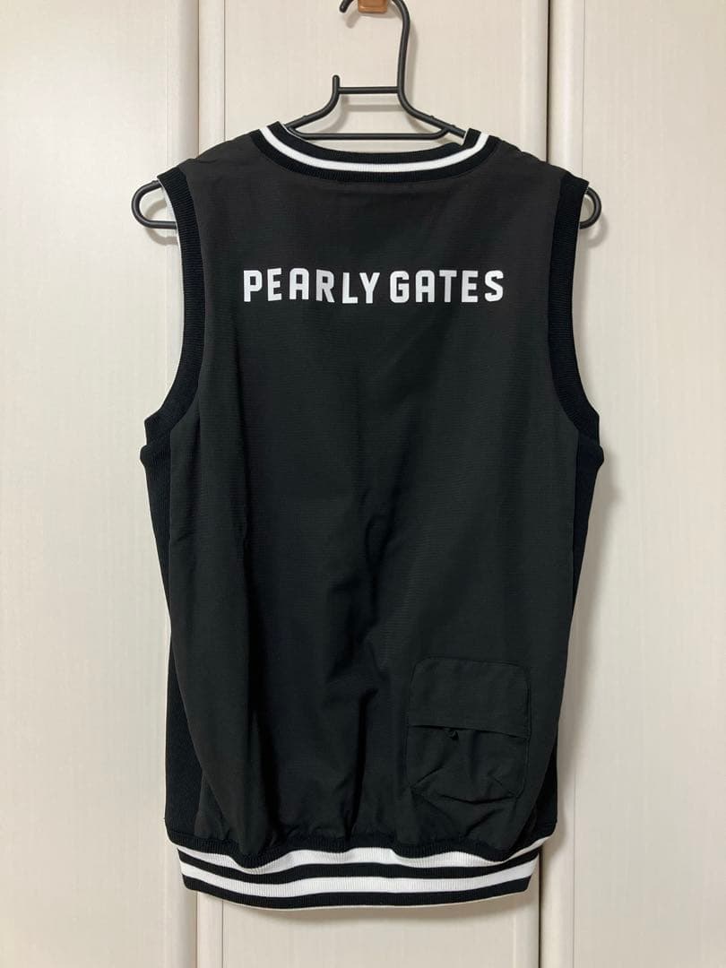 【美品】PEARLY GATES ベスト ブラック/ホワイト
