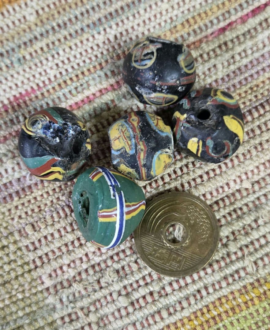 022　キングビーズ　割れ銀化あり　king beads　ビーズ5個セット