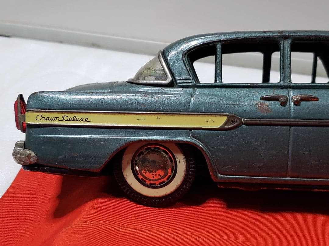 萬代屋　トヨペット クラウン デラックス 　青　ブリキ　箱無し