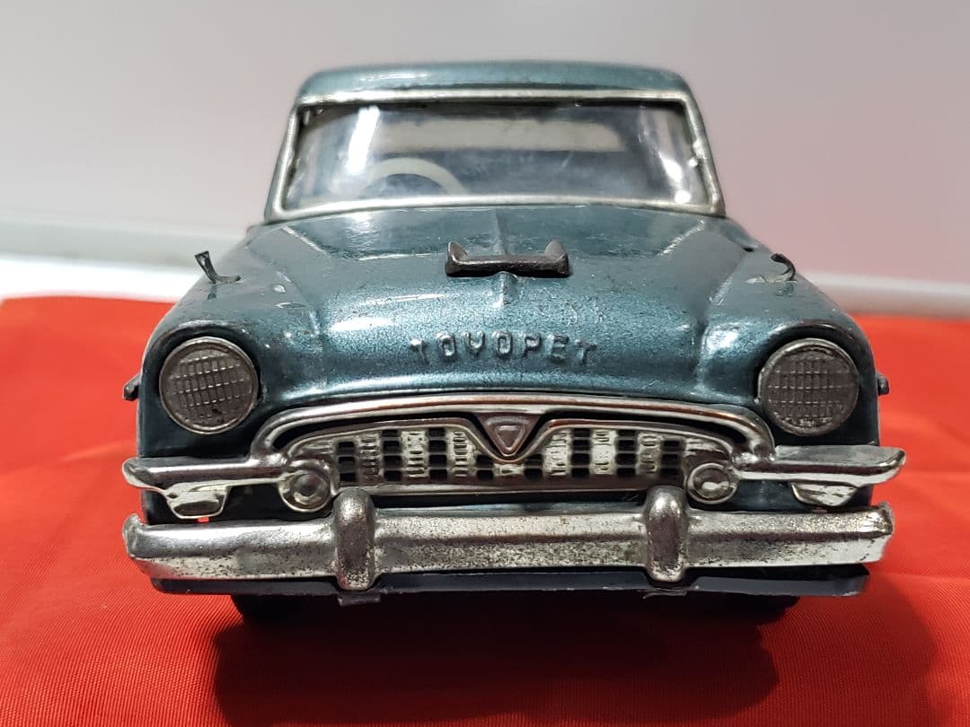 萬代屋　トヨペット クラウン デラックス 　青　ブリキ　箱無し