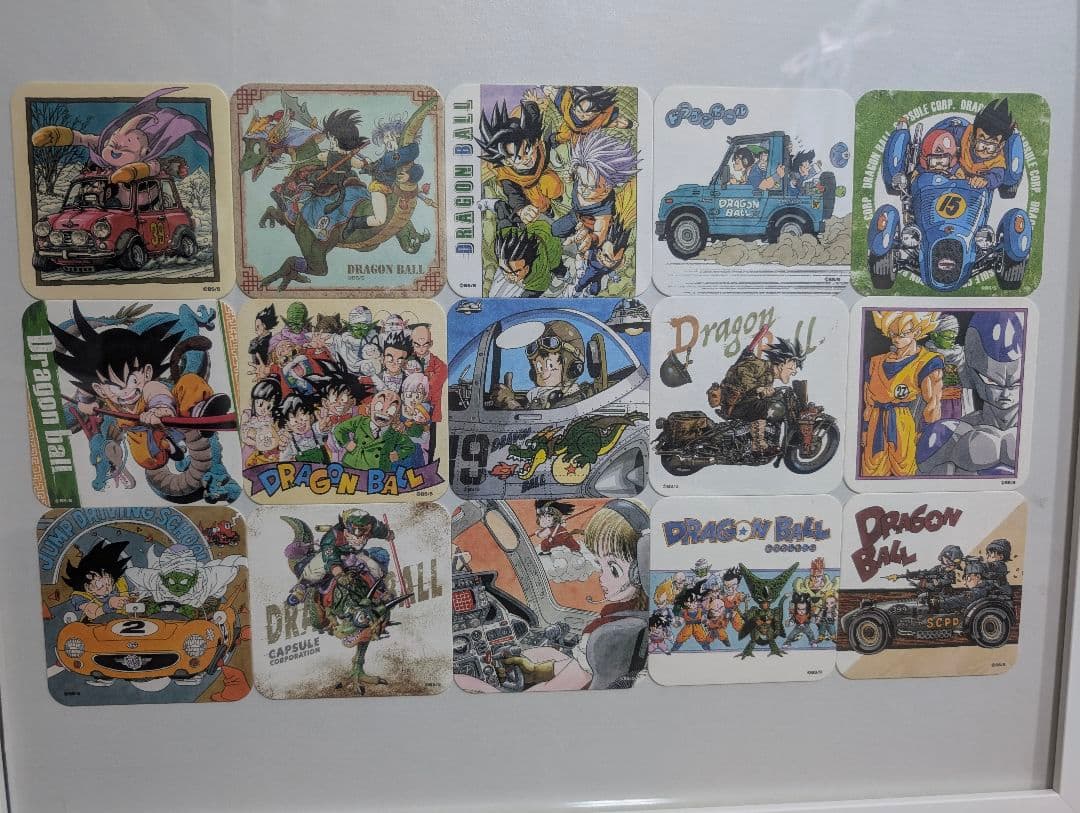 ドラゴンボール　ジャンプ展　アートコースター15点　セット　額縁入り