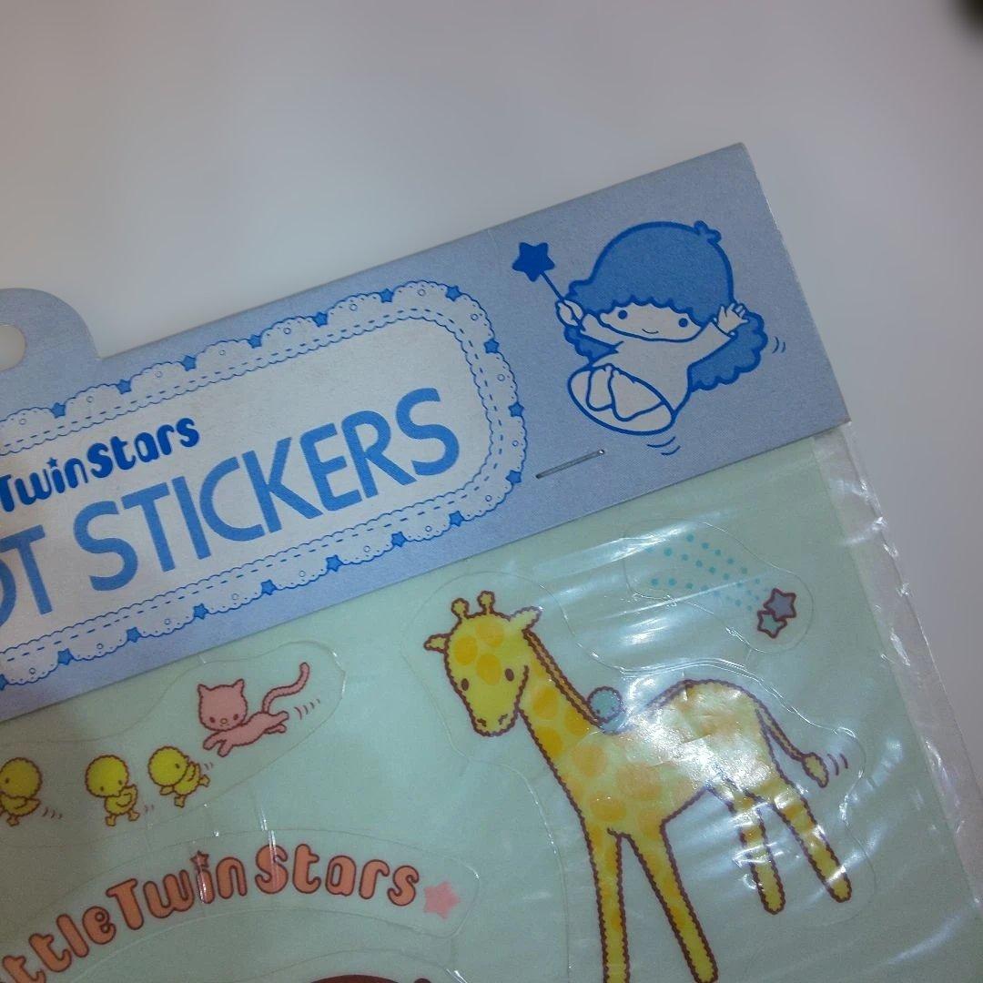 昭和レトロ 1976年 サンリオ リトルツインスターズ シール 未開封