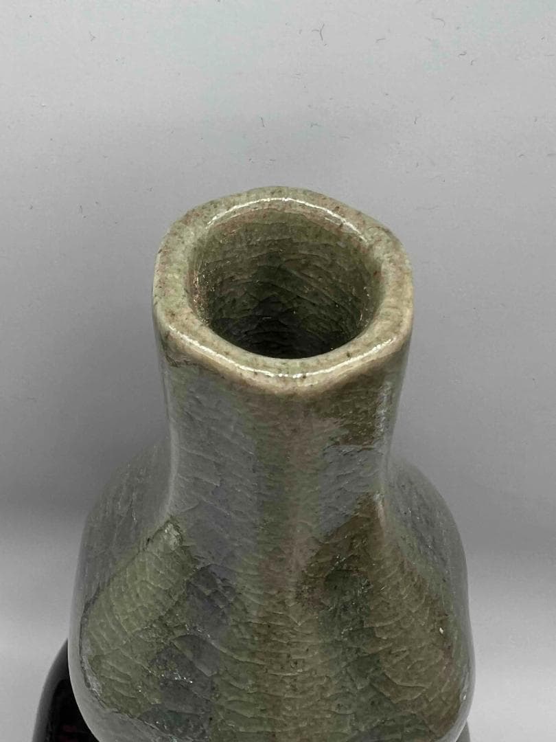 清時代　鈞窯　窯変釉　瓢箪瓶　唐物　古賞物　中国古美術　骨董品(B-96)