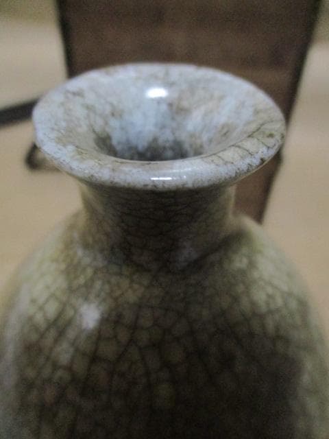 李朝　堅手の徳利　古箱付き　S15-3