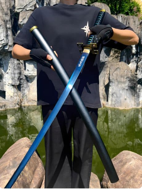 鬼滅の刃 武具　刀装具　日本刀　模造刀　居合刀 手鍛造打 鑑賞用 時透無一郎