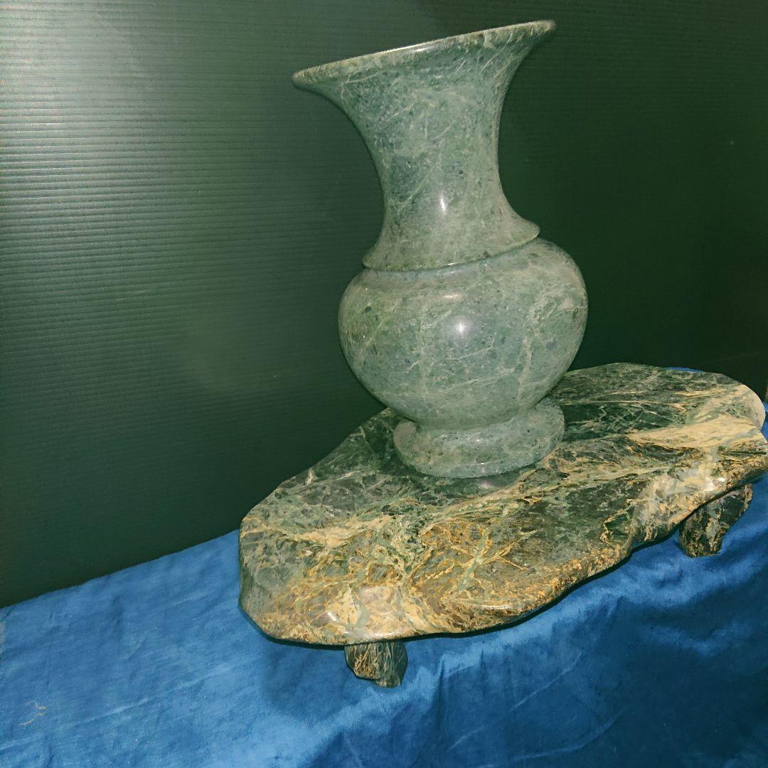 レトロ、大理石花瓶、土台付き