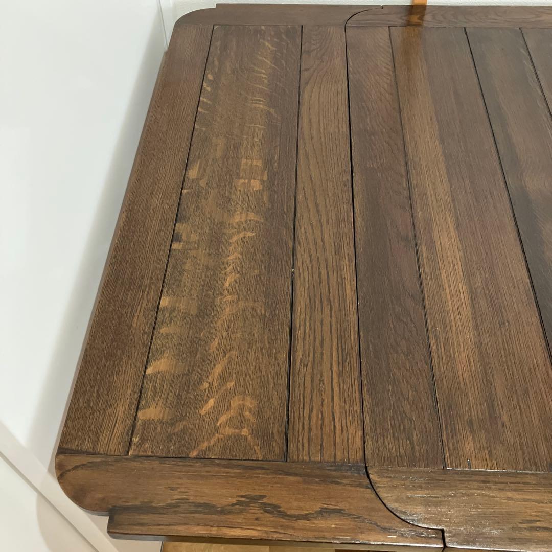 lG29！ ビンテージダイニングテーブル、ドローリーフテーブル伸長式