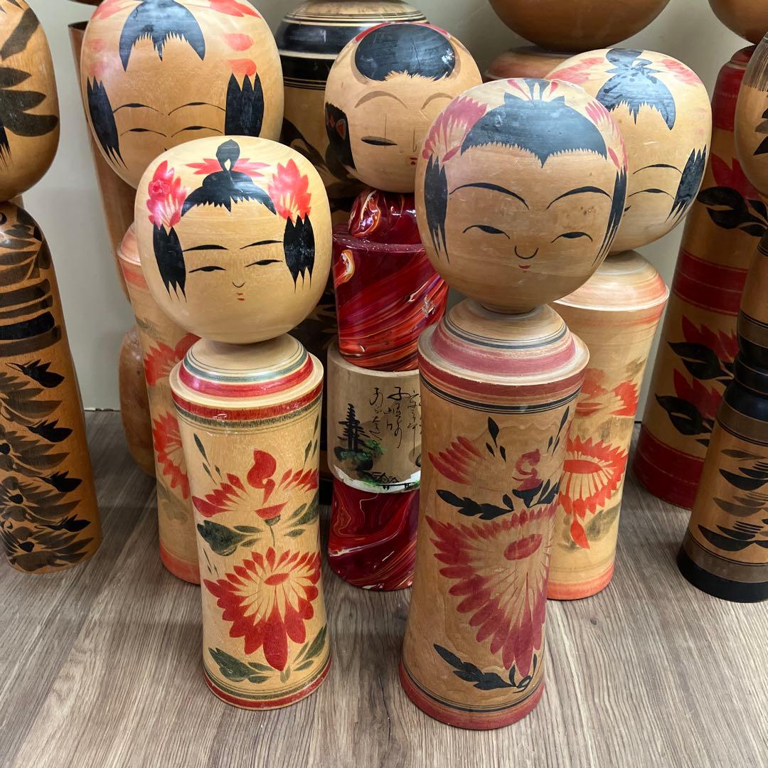 D-2 昭和レトロ 伝統工芸 伝統こけし 12体セット まとめ売り 郷土玩具