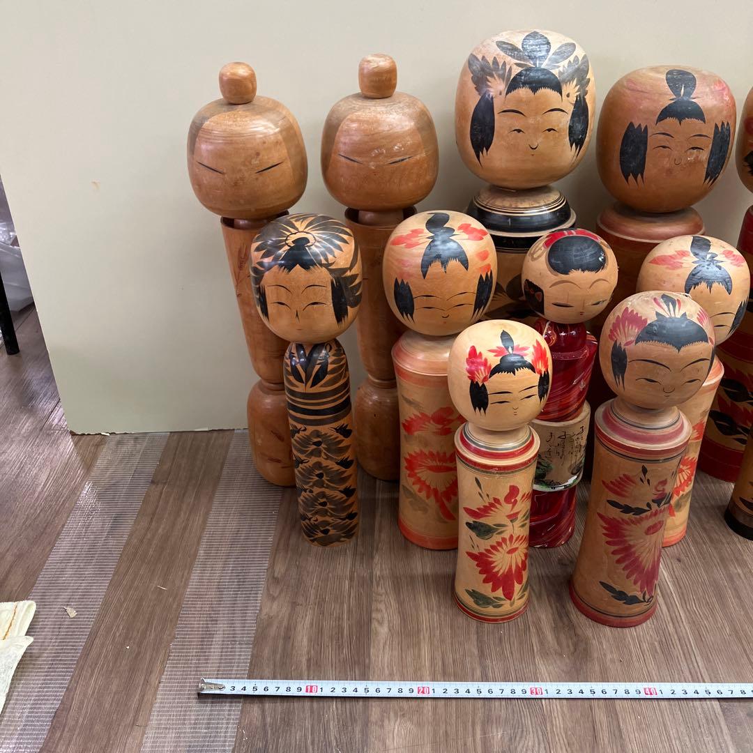 D-2 昭和レトロ 伝統工芸 伝統こけし 12体セット まとめ売り 郷土玩具