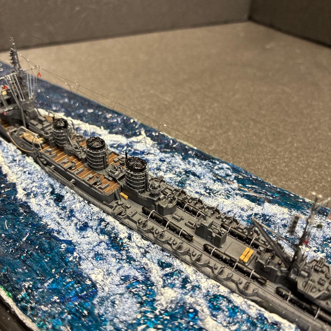 ● フジミ模型製 1/700軽巡洋艦 北上(きたかみ)ジオラマ完成品＋艦これ北上