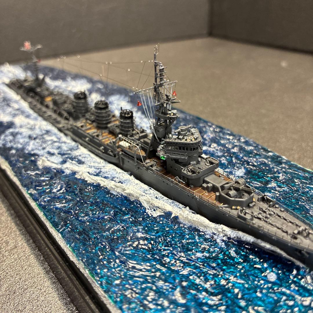 ● フジミ模型製 1/700軽巡洋艦 北上(きたかみ)ジオラマ完成品＋艦これ北上