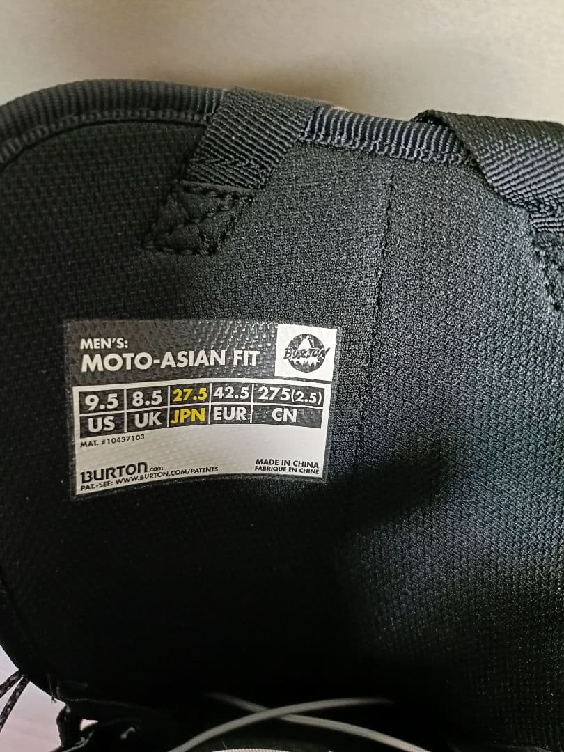 BURTON　MOTO　ASIAN　FIT 　バートン　27.5cm
