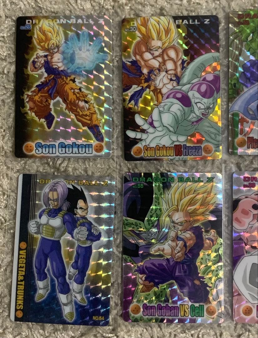 ドラゴンボールZ グミ　プラスチックカード　43枚　カード　日本製　裏面青　赤