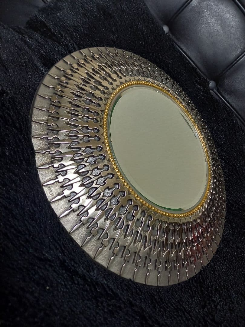 1960's　サンバースト　POLA 　ポーラ　メタル　ミラー　ノベルティ