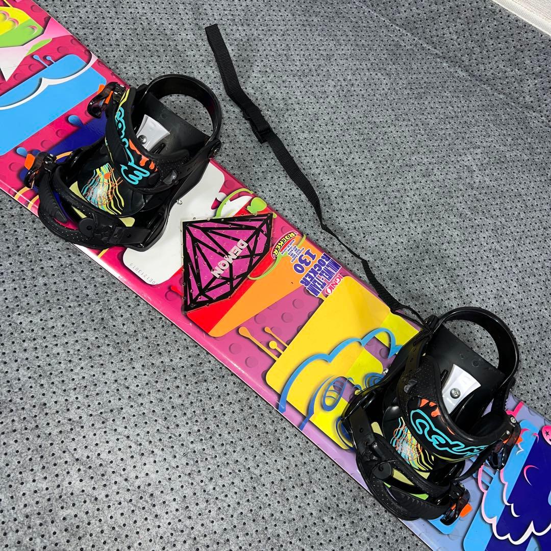 ５回使用 キッズスノーボード 130cm IGNIO×バイン×ダイヤルブーツ